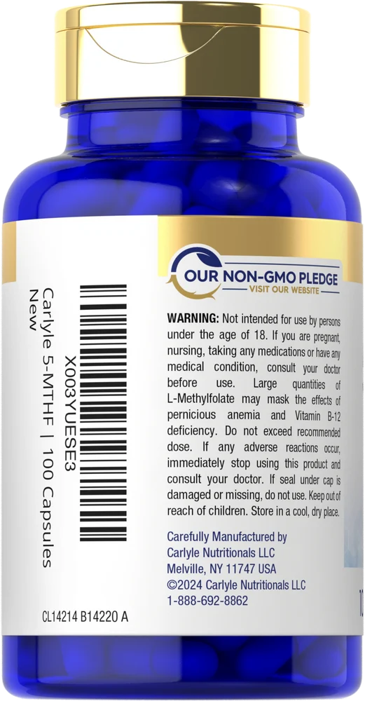 5-MTHF 15mg | 100 Capsules - Image 3