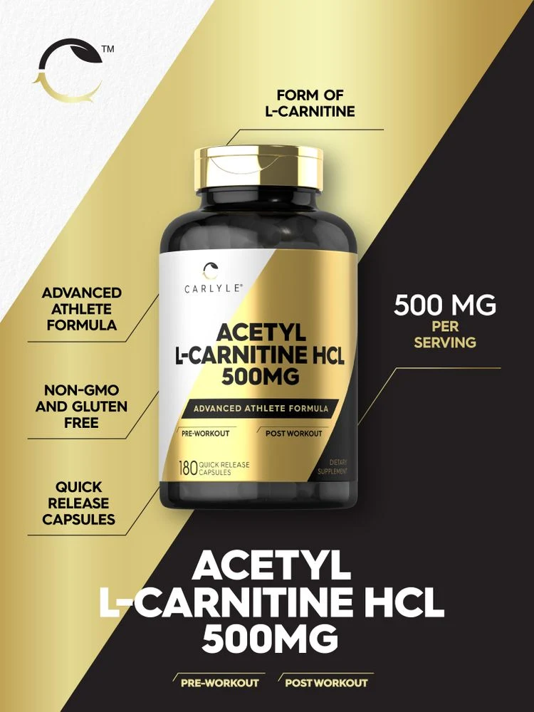 Acetyl L-Carnitine HCL 500mg per serving | 180 Capsules - Image 4