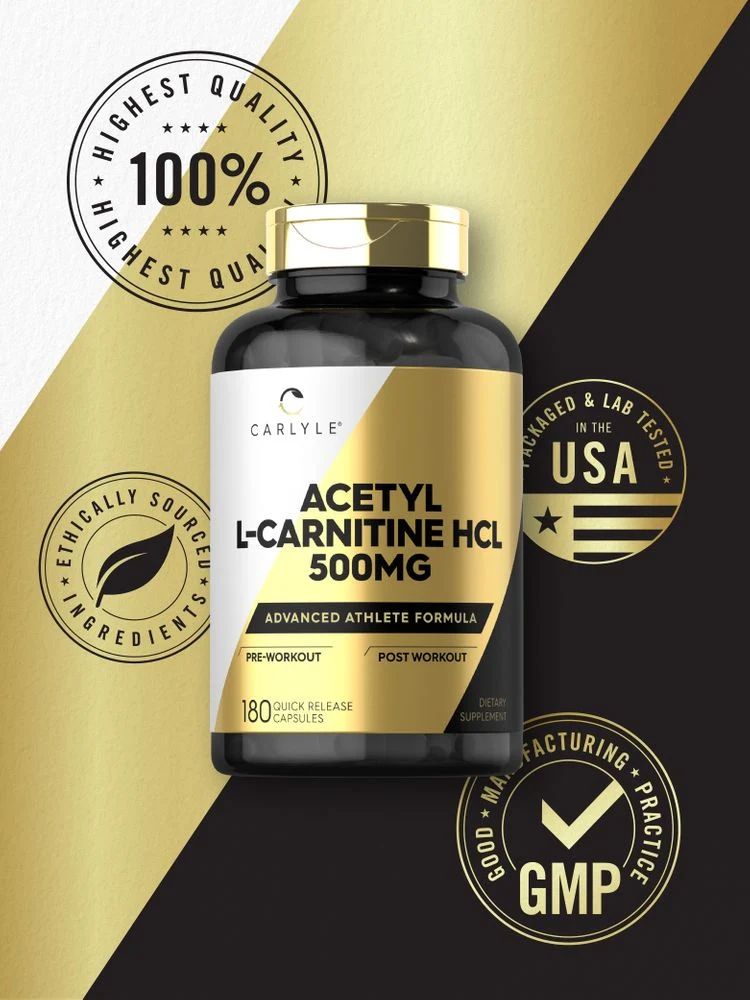 Acetyl L-Carnitine HCL 500mg per serving | 180 Capsules - Image 6