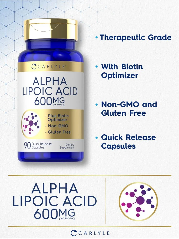 Alpha Lipoic Acid 600mg per serving | 90 Capsules - Image 3