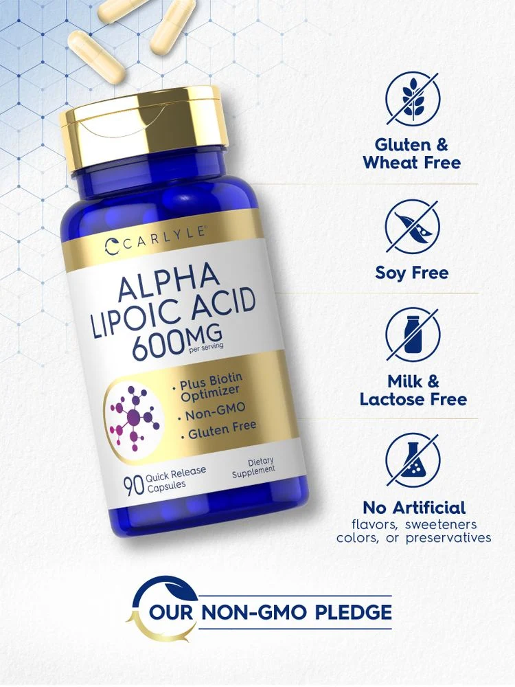 Alpha Lipoic Acid 600mg per serving | 90 Capsules - Image 4