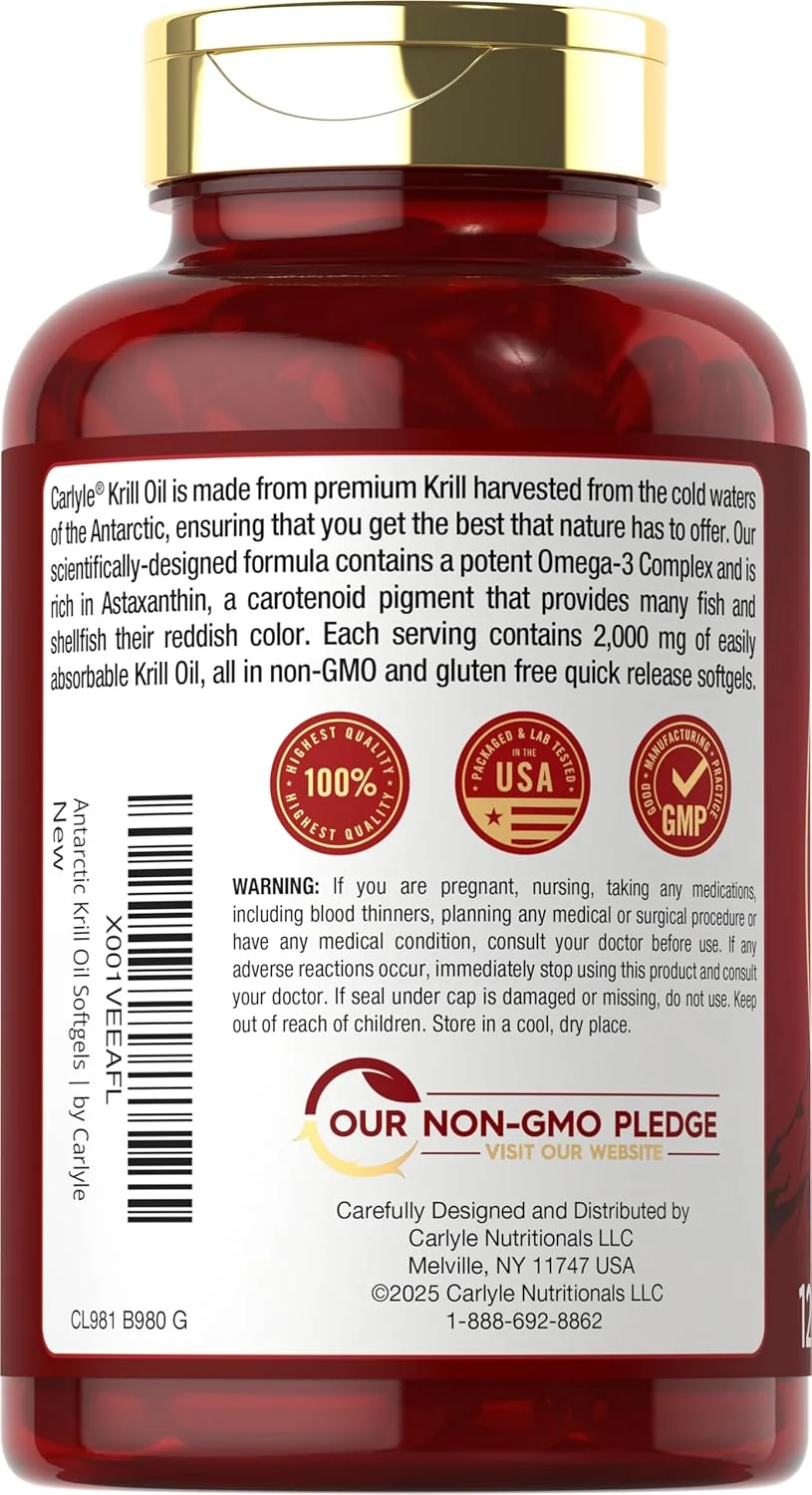 Antarctic Krill Oil 2000mg per serving | 120 Softgels - Image 3