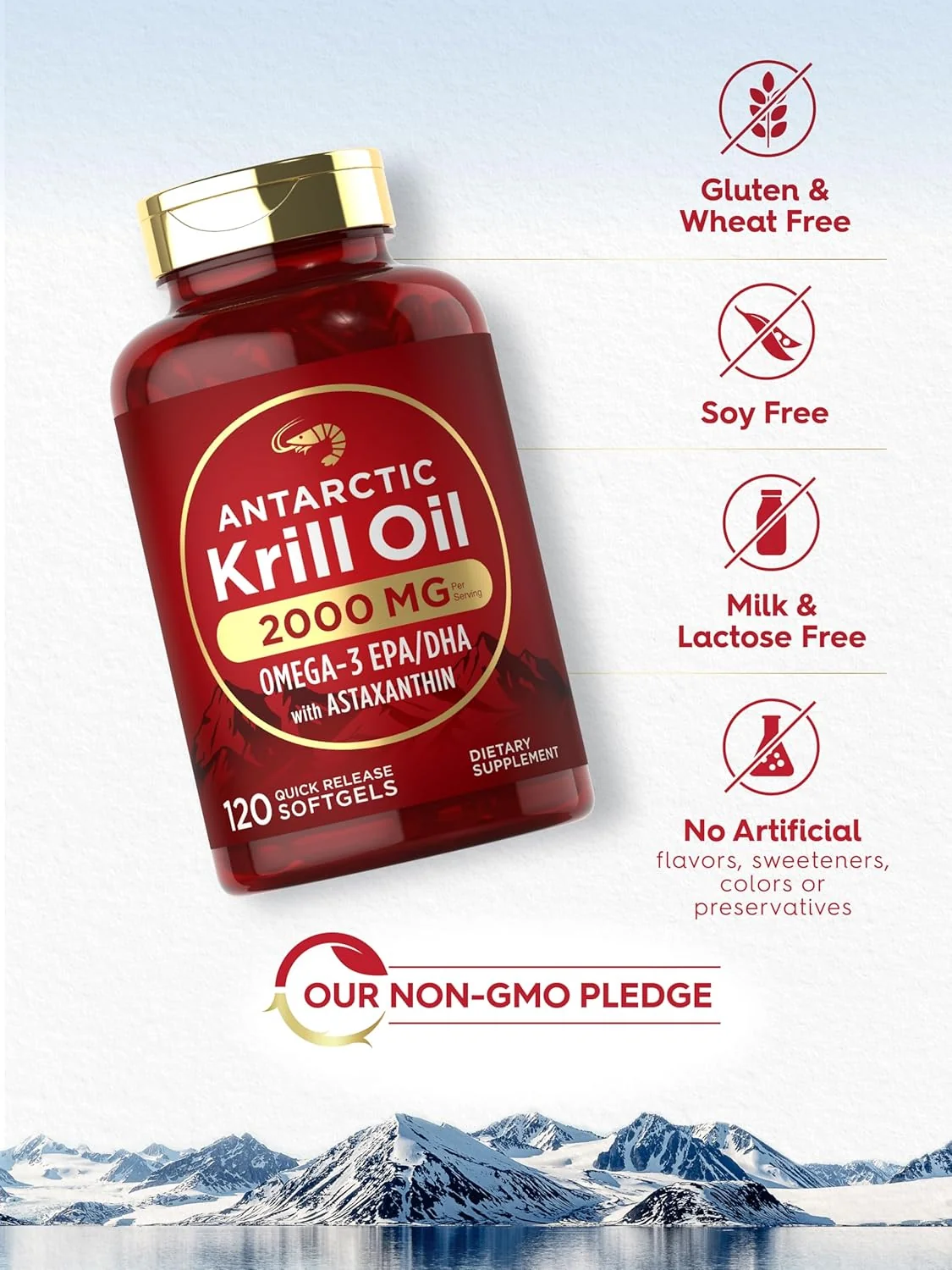Antarctic Krill Oil 2000mg per serving | 120 Softgels - Image 5