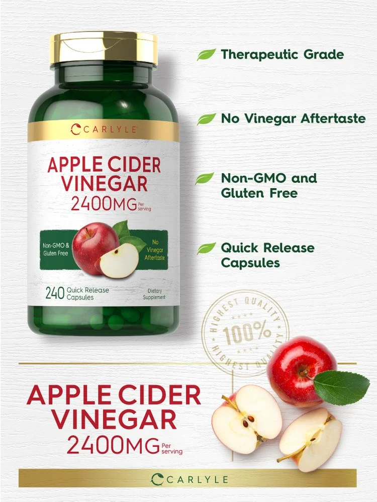Apple Cider Vinegar 2400mg per serving | 240 Capsules - Image 3