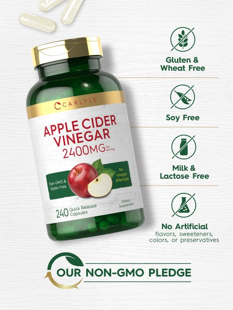Apple Cider Vinegar 2400mg per serving | 240 Capsules - Image 4
