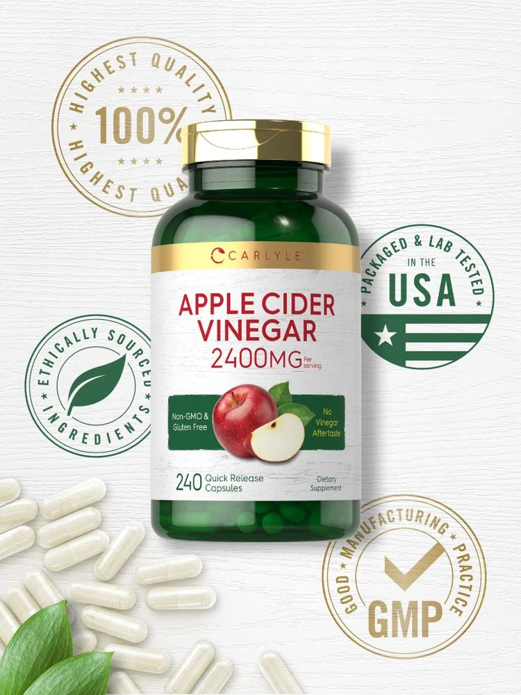 Apple Cider Vinegar 2400mg per serving | 240 Capsules - Image 5