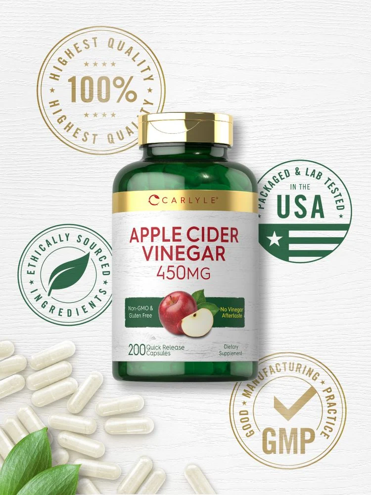 Apple Cider Vinegar 450mg | 200 Capsules - Image 6