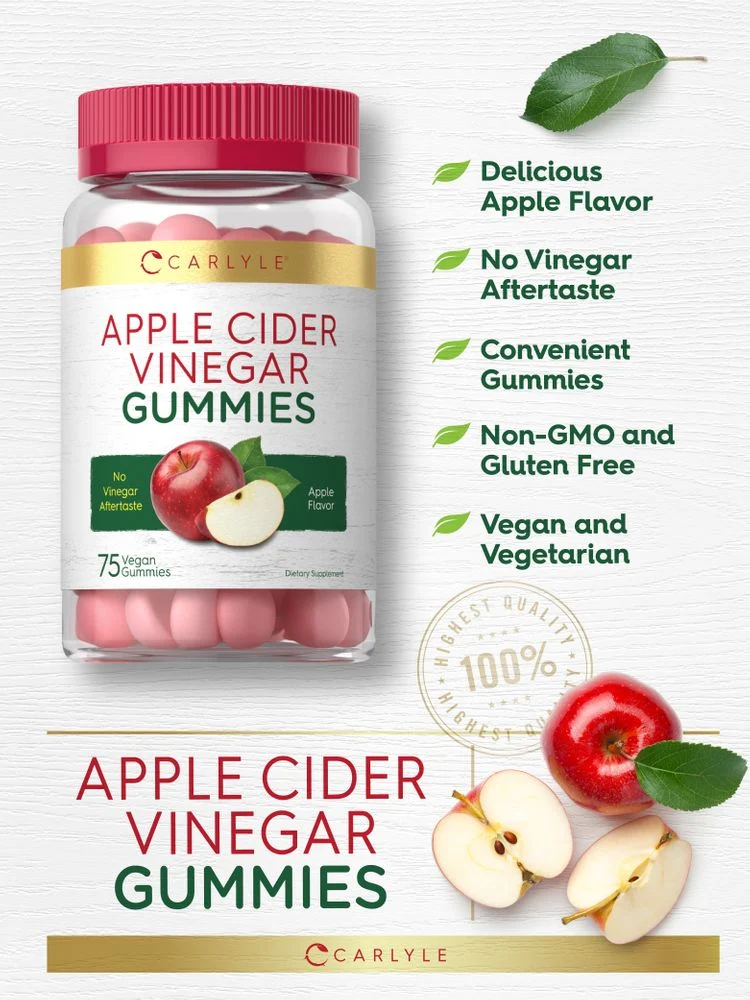 Apple Cider Vinegar 600mg per serving | 75 Gummies - Image 4