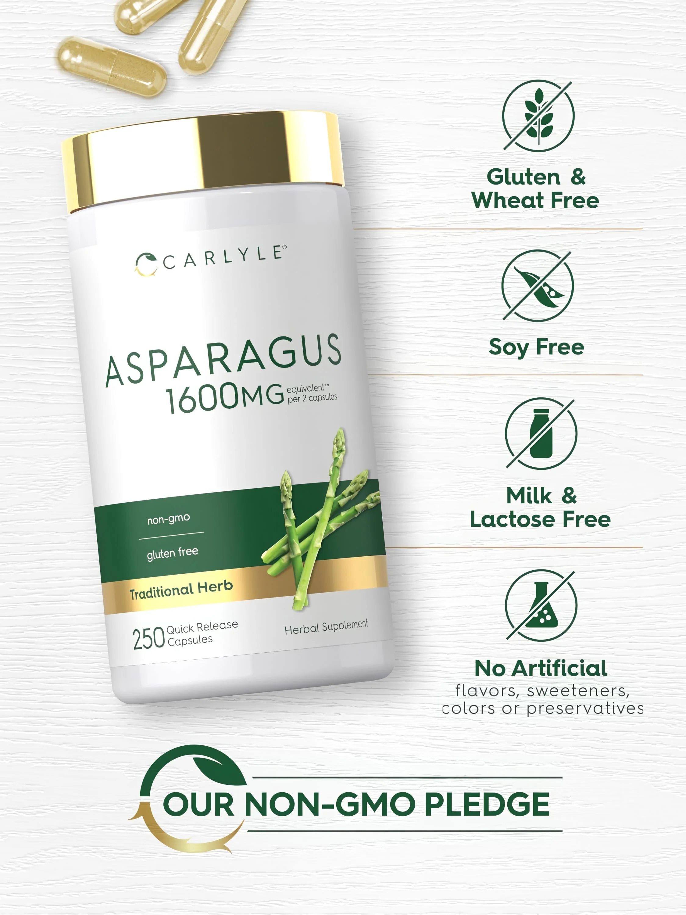 Asparagus Supplement | 250 Capsules - Image 5