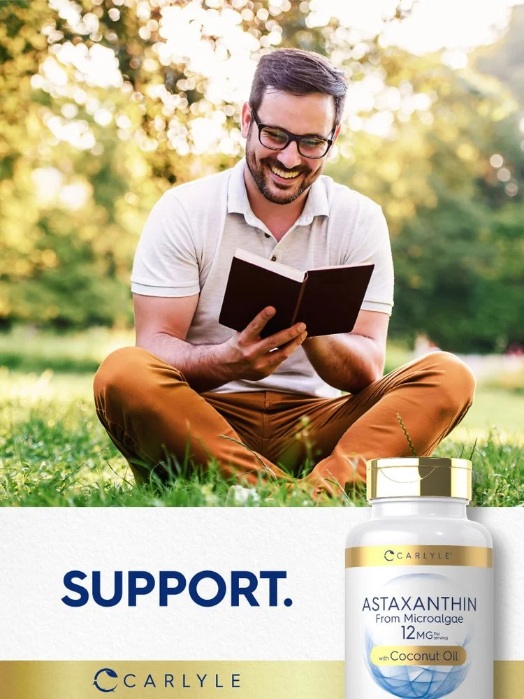 Astaxanthin 12mg per serving with Coconut Oil | 120 Softgels - Image 6
