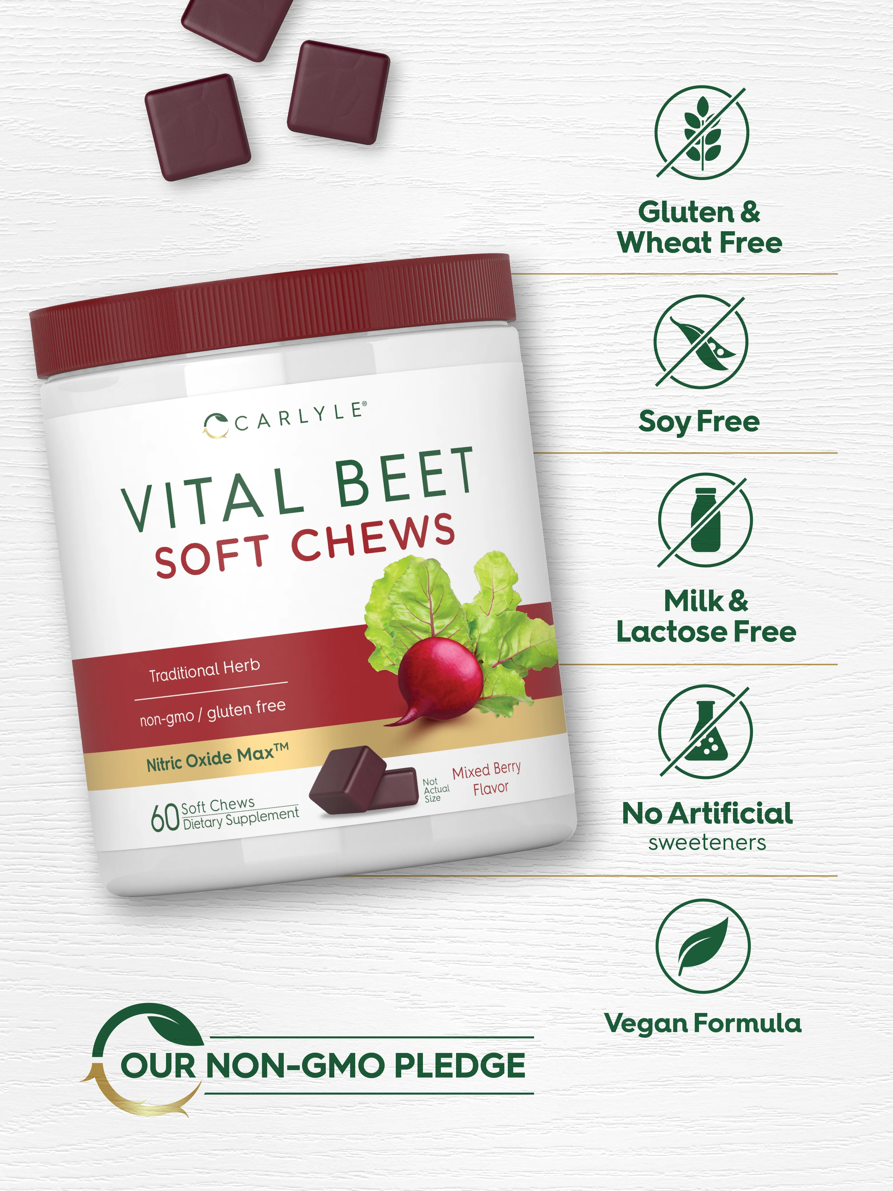 Beet Root Soft Chews | 60 Count - Image 5
