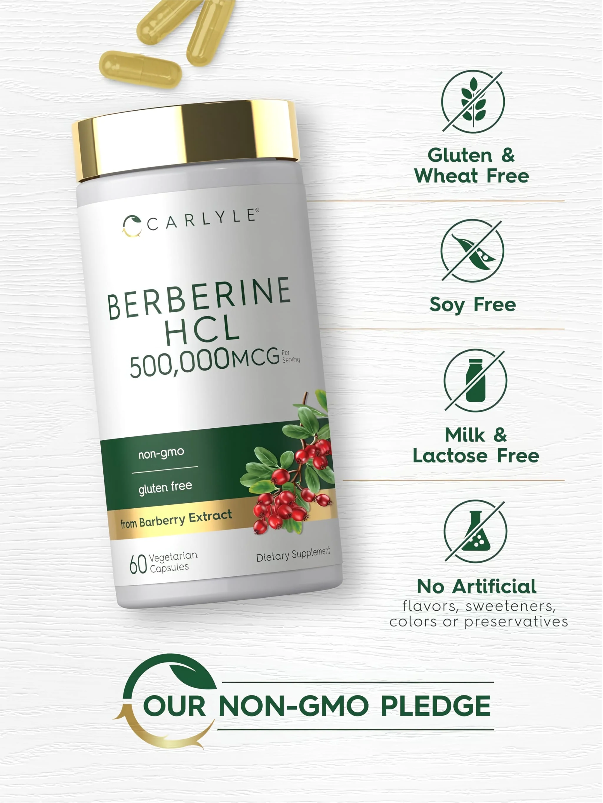 Berberine 500000mcg per serving | 60 Capsules - Image 5