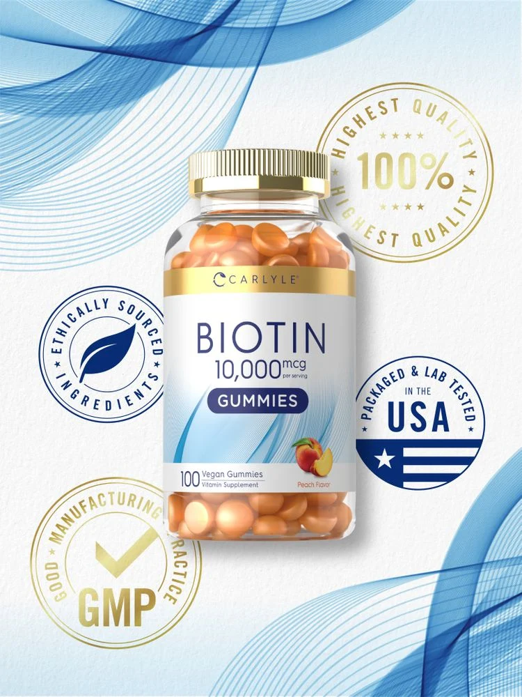 Biotin 10000mcg per serving | 100 Gummies - Image 6
