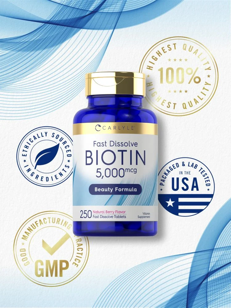 Biotin 5000mcg | 250 Fast Dissolve Tablets - Image 6