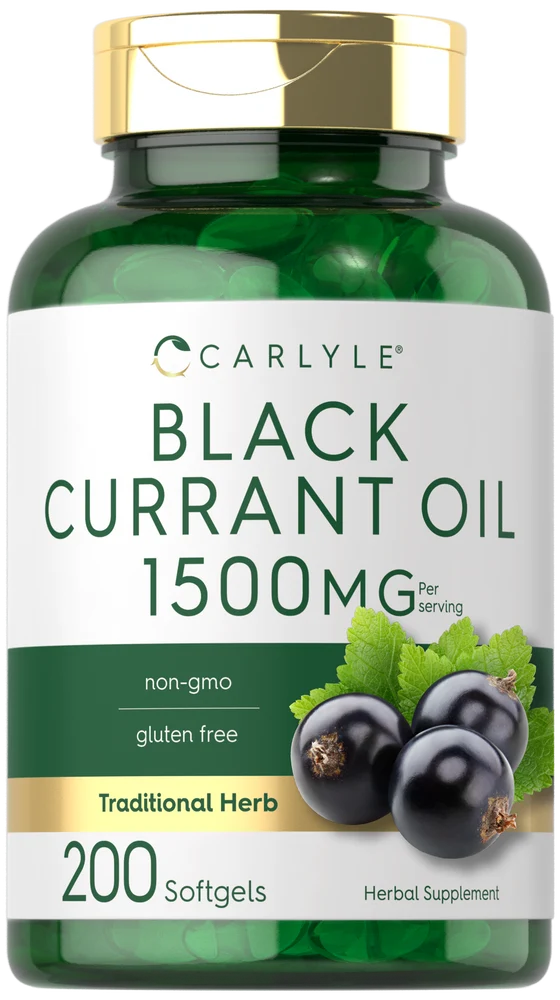 Black Currant Oil 1500mg per serving | 200 Softgels
