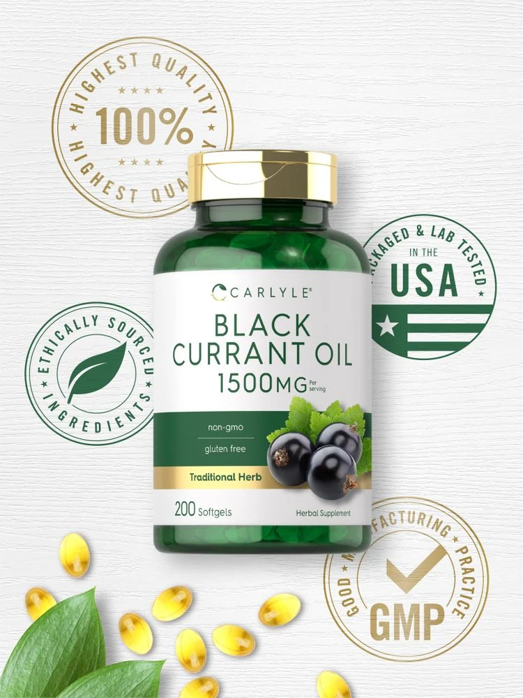 Black Currant Oil 1500mg per serving | 200 Softgels - Image 5