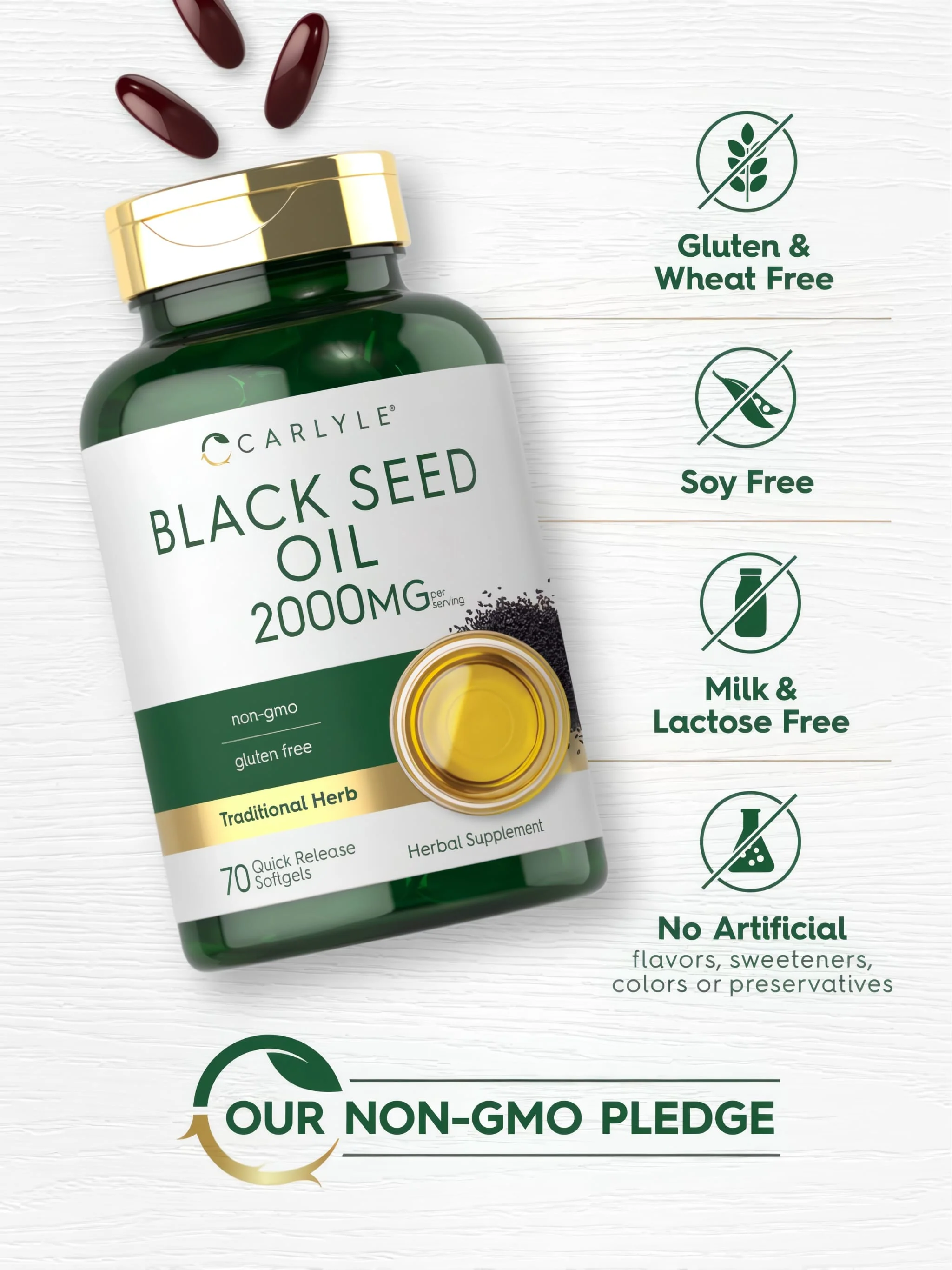 Black Seed Oil 2000mg per serving | 70 Softgels - Image 5