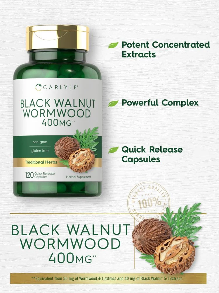 Black Walnut Wormwood | 120 Capsules - Image 3