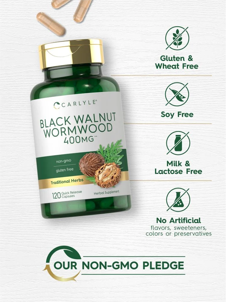 Black Walnut Wormwood | 120 Capsules - Image 4