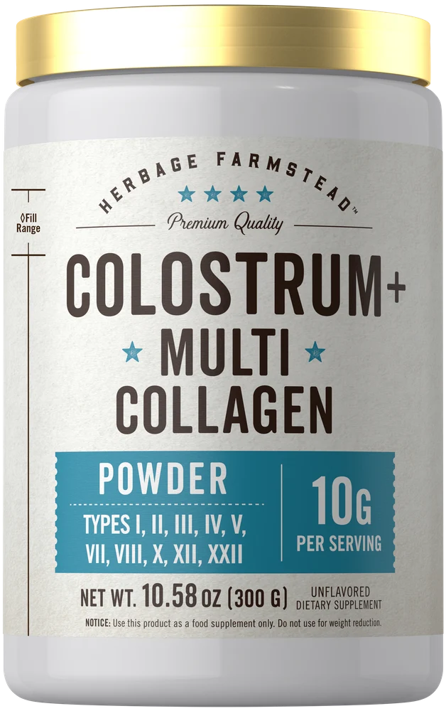 Bovine Colostrum & Collagen Powder 10.58 Oz | Unflavored