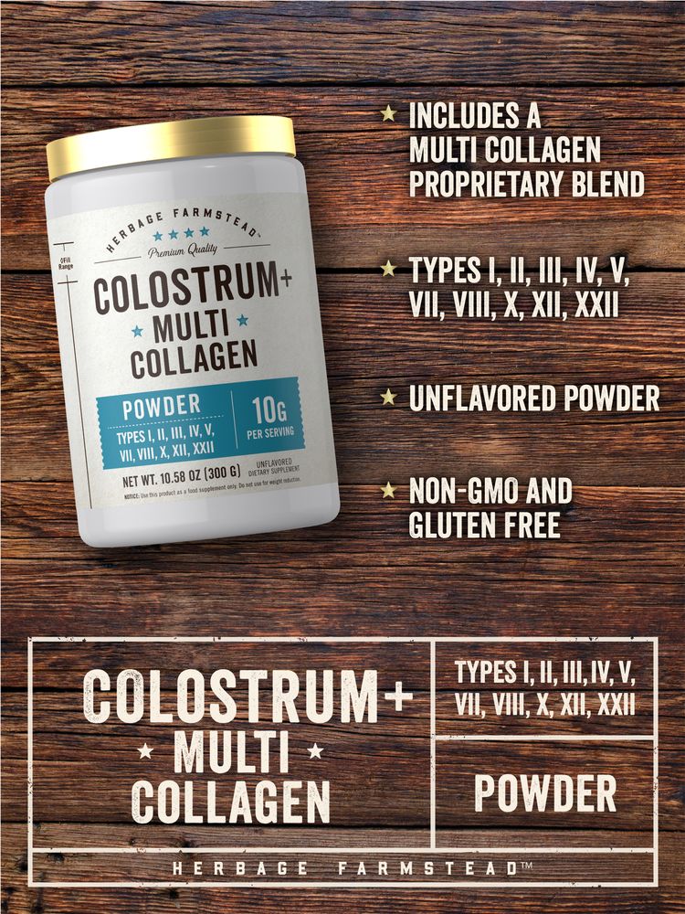 Bovine Colostrum & Collagen Powder 10.58 Oz | Unflavored - Image 4
