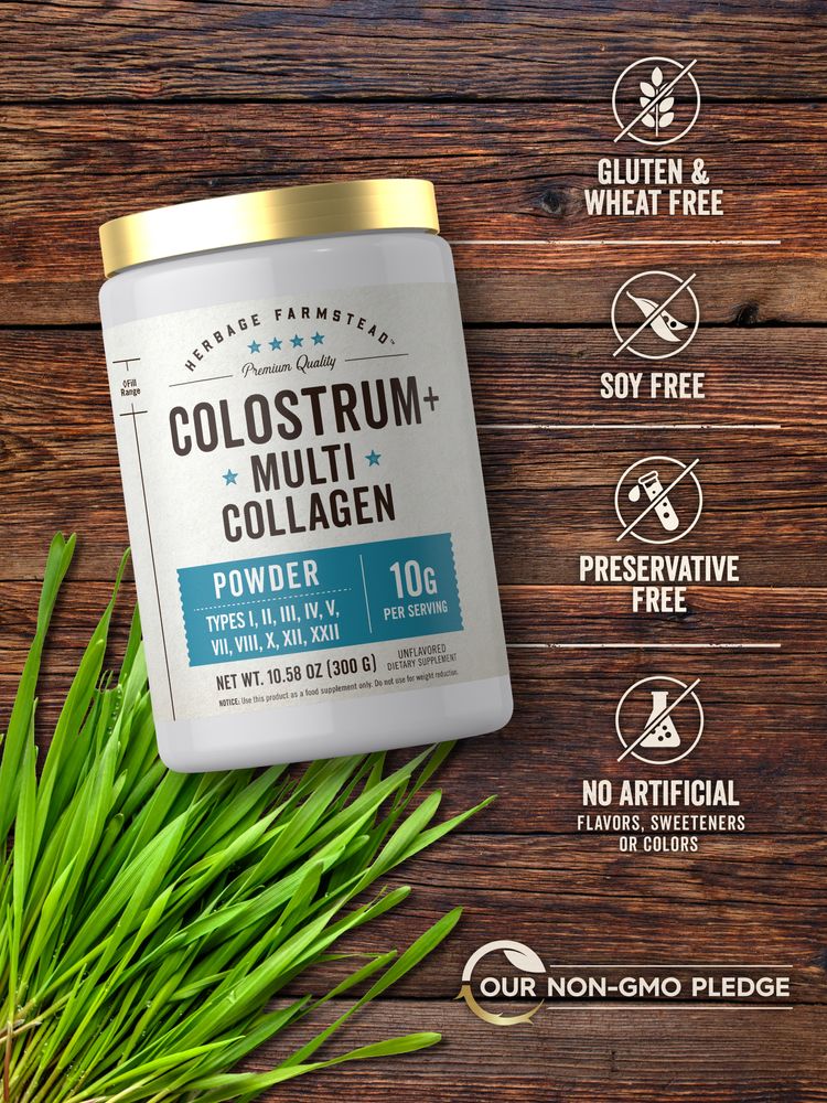 Bovine Colostrum & Collagen Powder 10.58 Oz | Unflavored - Image 5