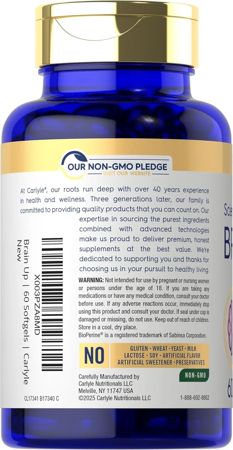 Brain Up Supplement | 60 Softgels - Image 3