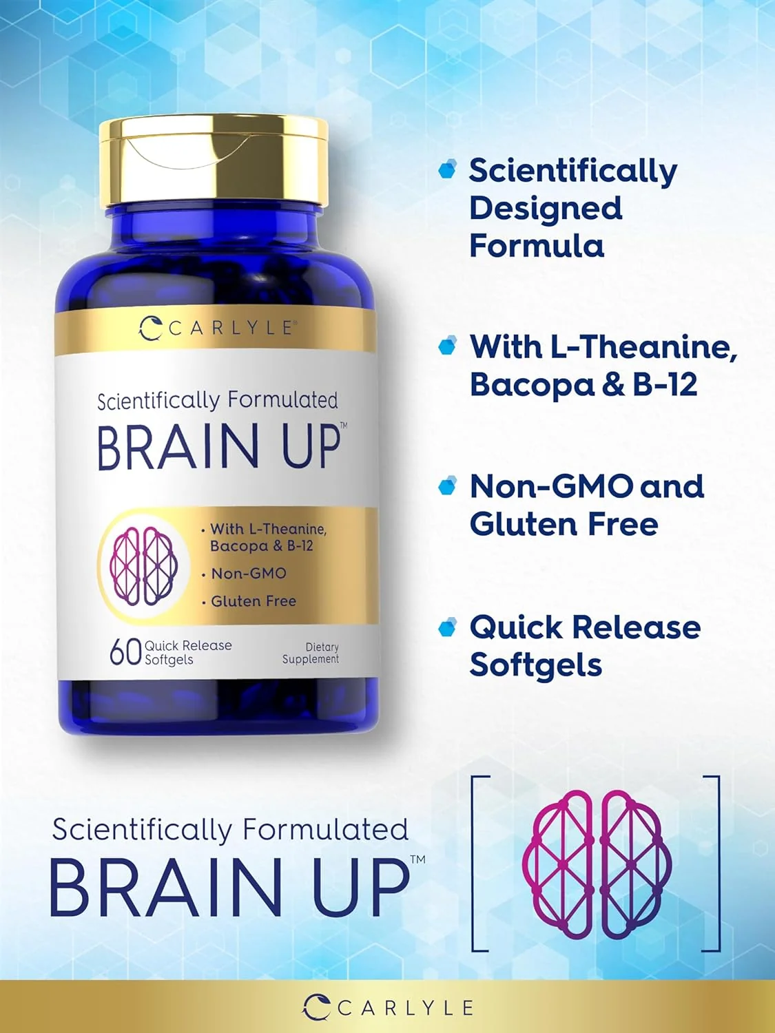 Brain Up Supplement | 60 Softgels - Image 4