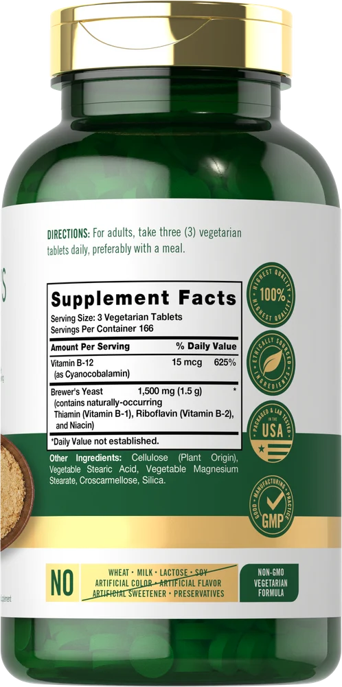 Brewers Yeast 1500mg per serving | 500 Tablets - Image 2