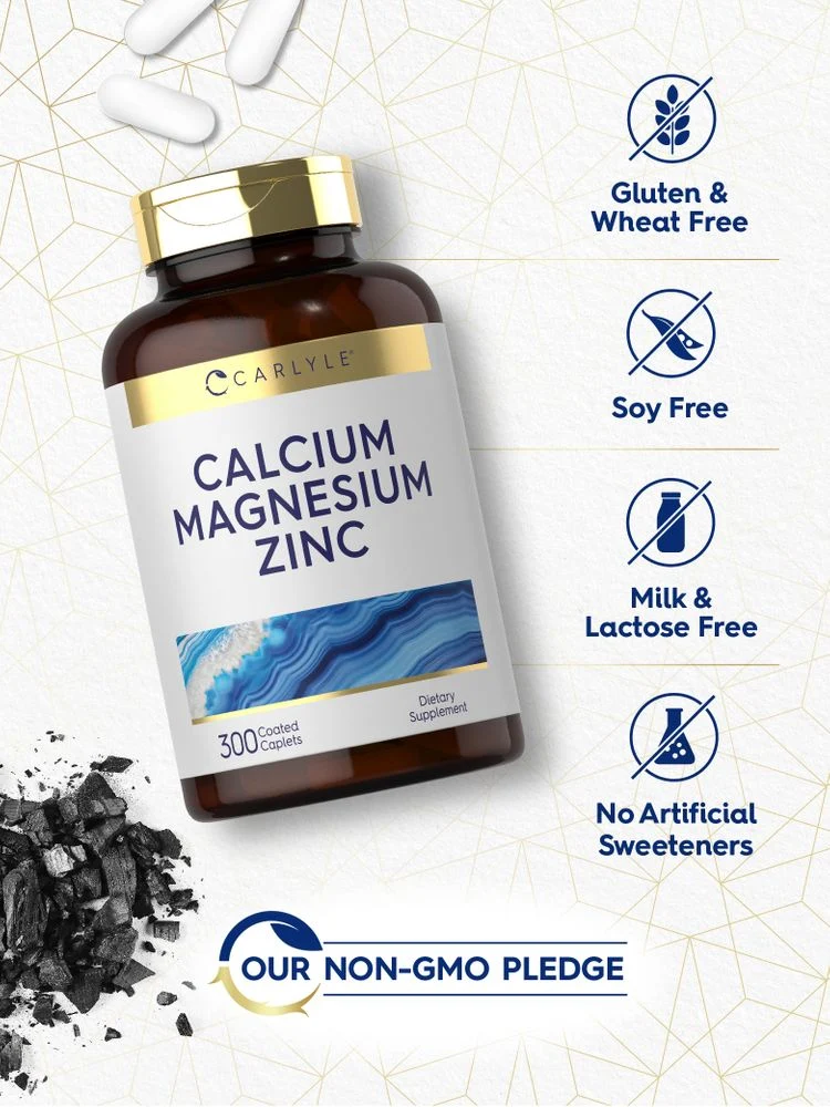 Calcium Magnesium Zinc | 300 Caplets - Image 5