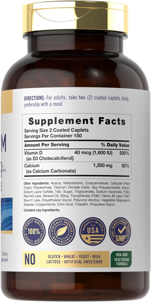 Calcium with Vitamin D | 300 Caplets - Image 2
