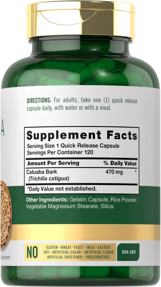 Catuaba Bark 470mg | 120 Capsules - Image 2