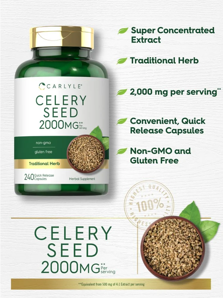 Celery Seed Extract | 240 Capsules - Image 3