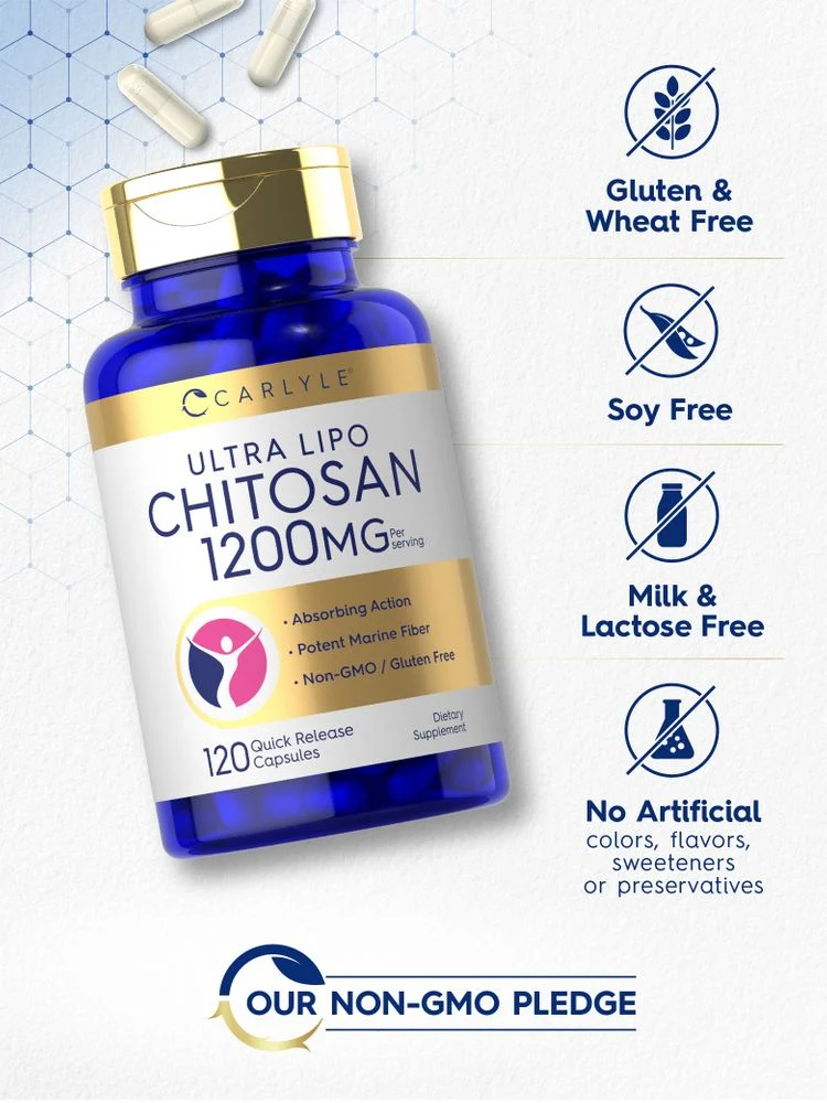 Chitosan 1200mg per serving | 120 Capsules - Image 4