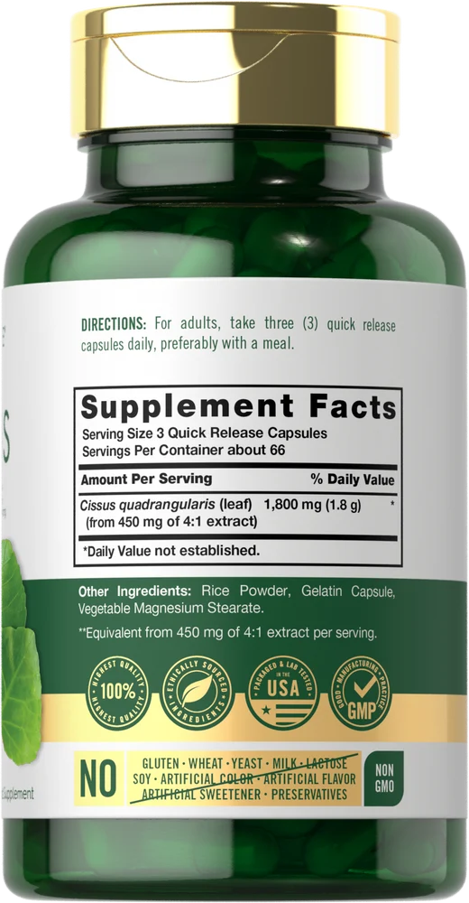 Cissus Quadrangularis | 200 Capsules - Image 2
