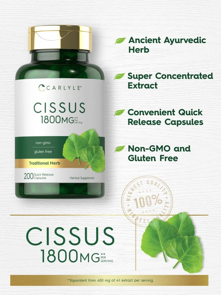 Cissus Quadrangularis | 200 Capsules - Image 3