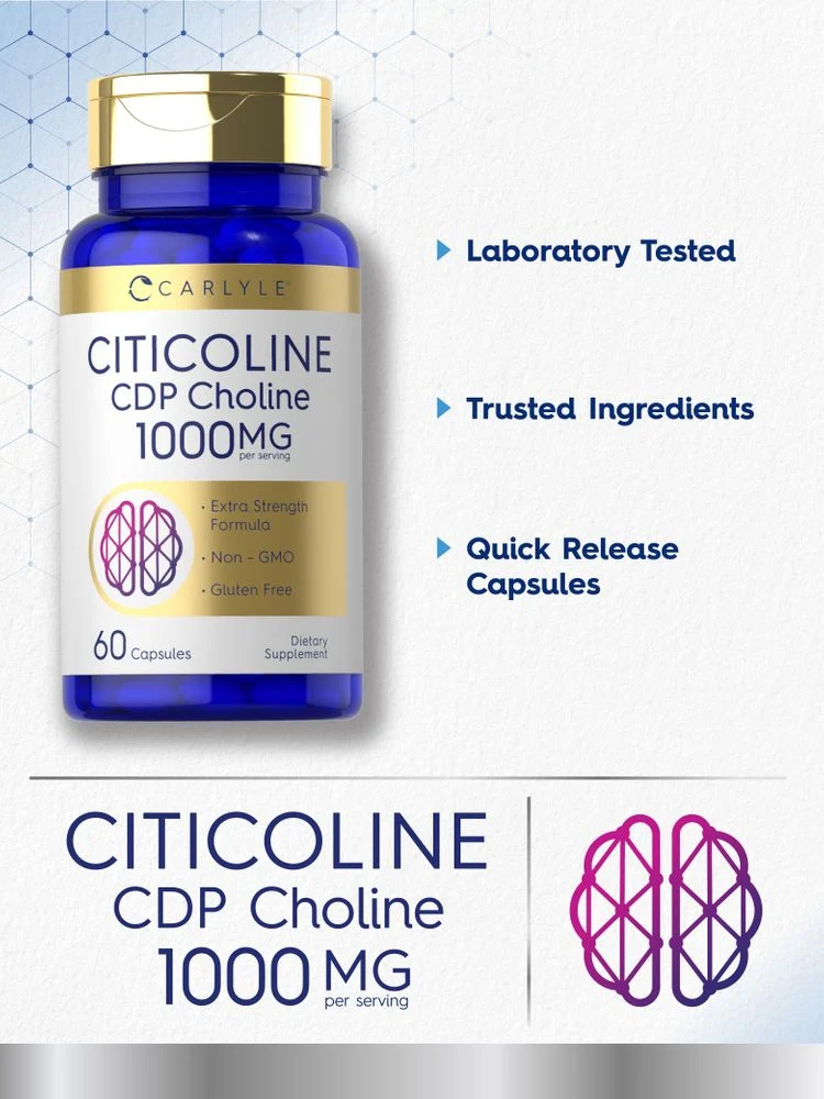 Citicoline CDP Choline 1000mg per serving | 60 Capsules - Image 3