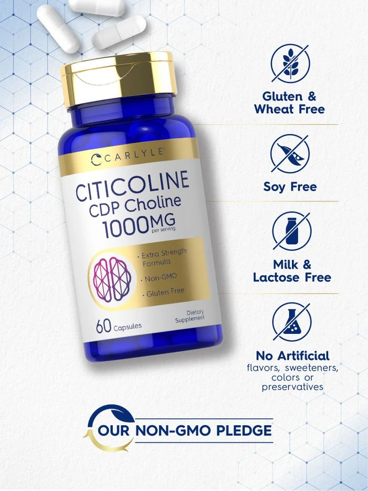 Citicoline CDP Choline 1000mg per serving | 60 Capsules - Image 4
