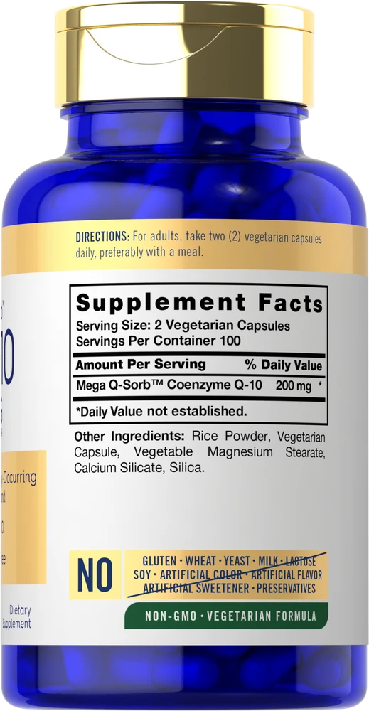 Co Q10 200mg per serving | 200 Capsules - Image 2