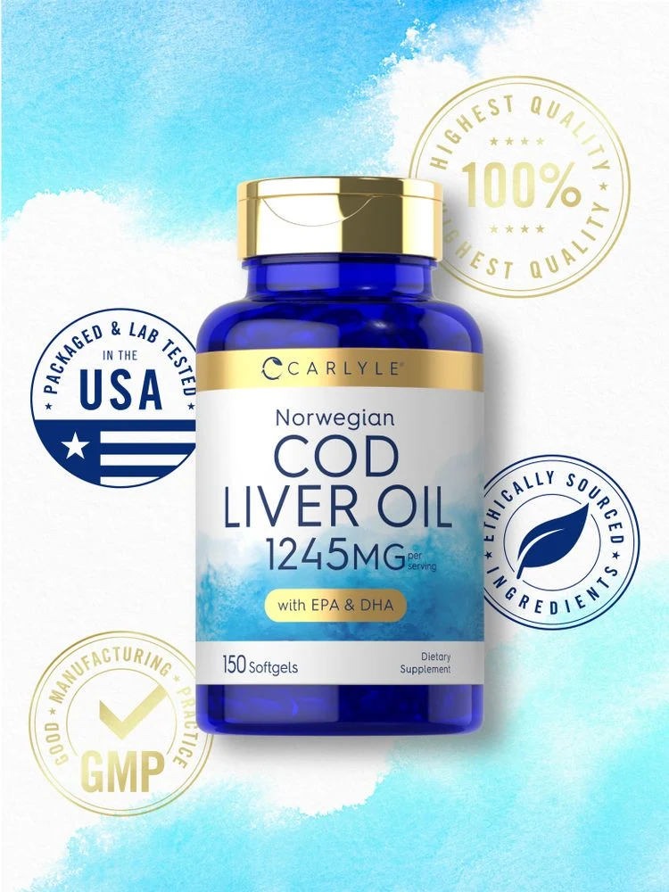 Cod Liver Oil 1245mg per serving | 150 Softgels - Image 6