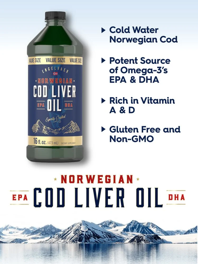 Cod Liver Oil Norwegian | 48oz Liquid (Pack of 3) - Image 3