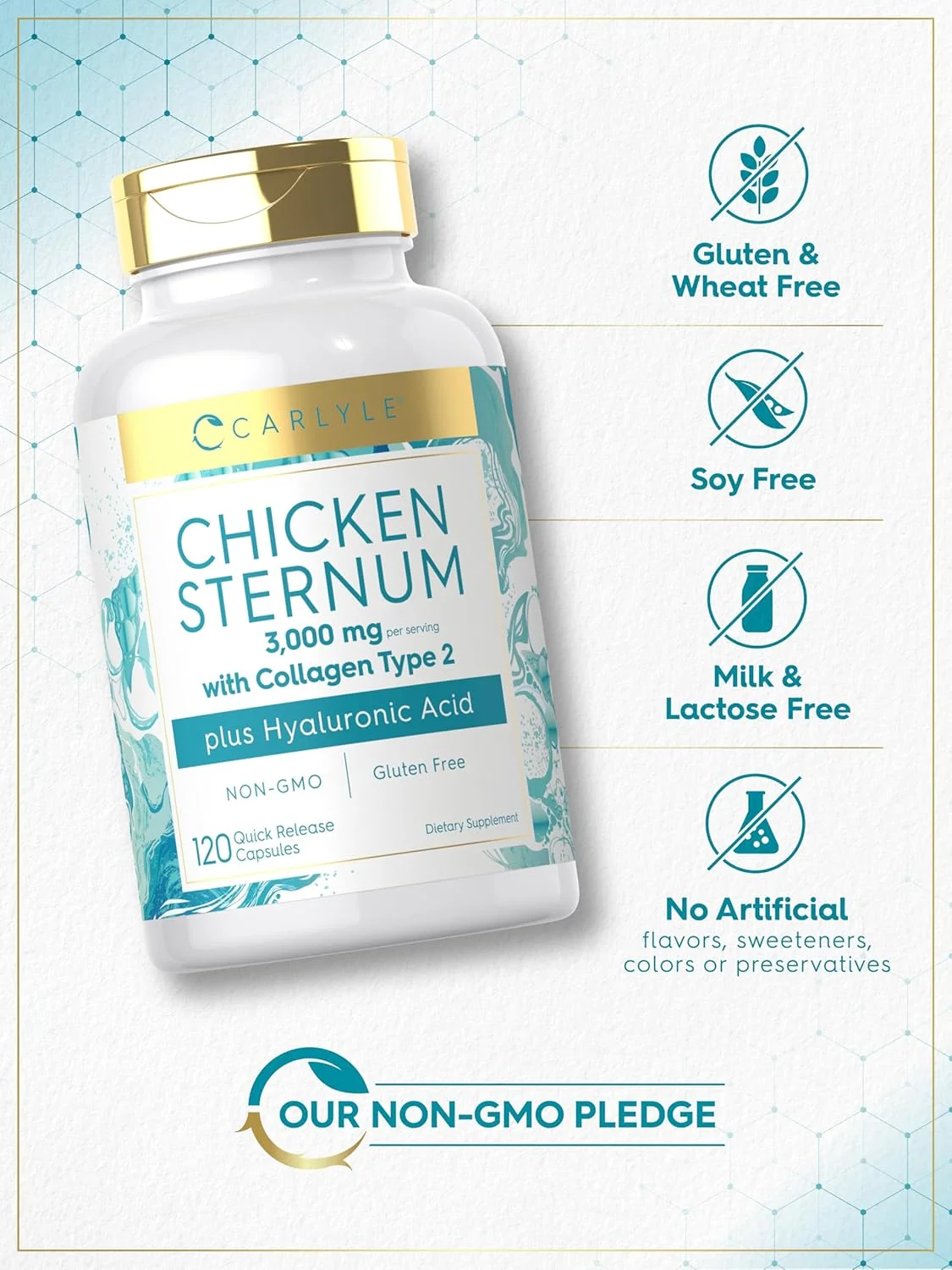 Collagen Chicken Sternum Cartilage 3000mg per serving | 120 Capsules - Image 5