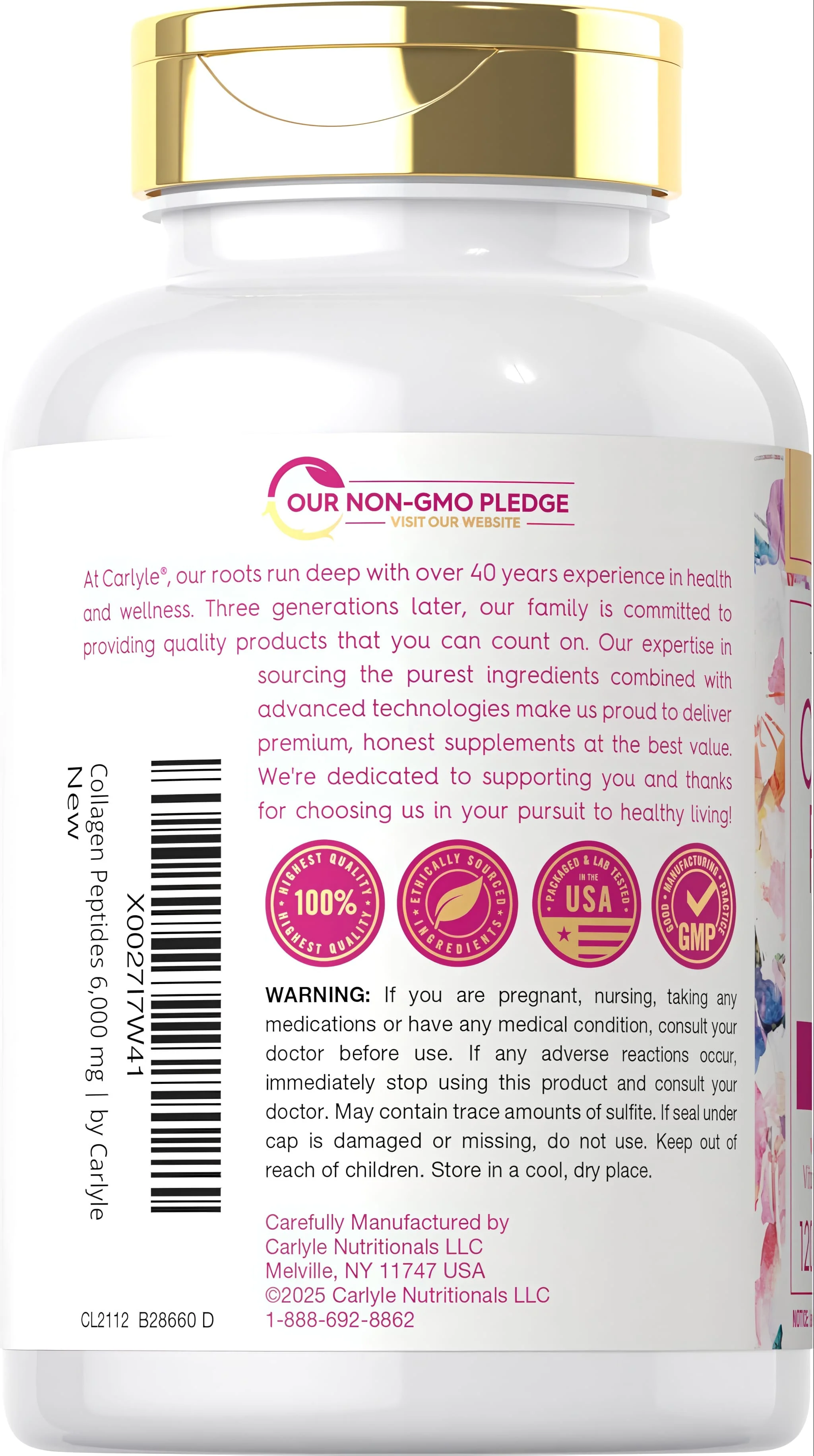 Collagen Peptides with Vitamin C | 120 Caplets - Image 3