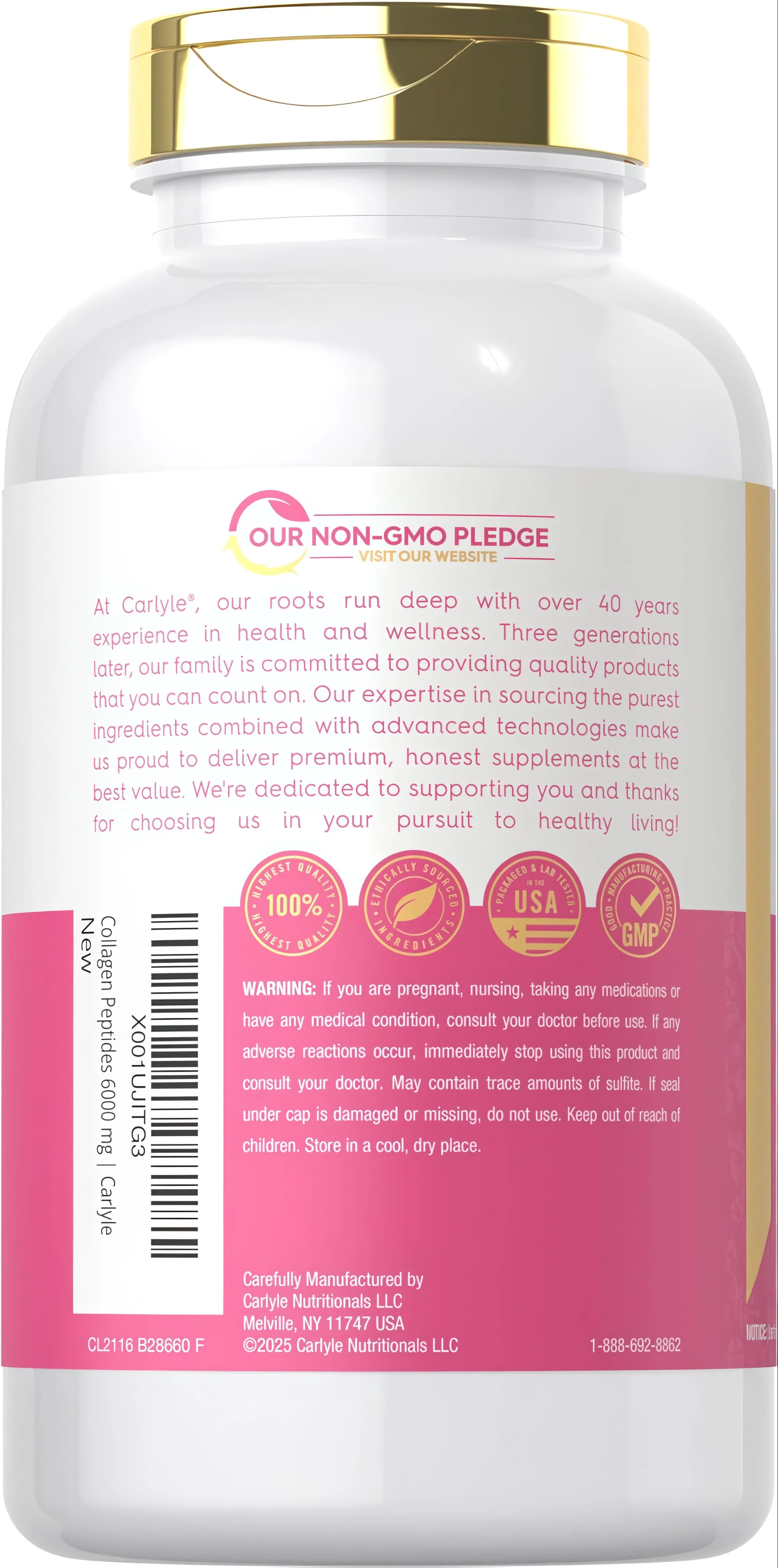 Collagen Peptides with Vitamin C | 400 Caplets - Image 3