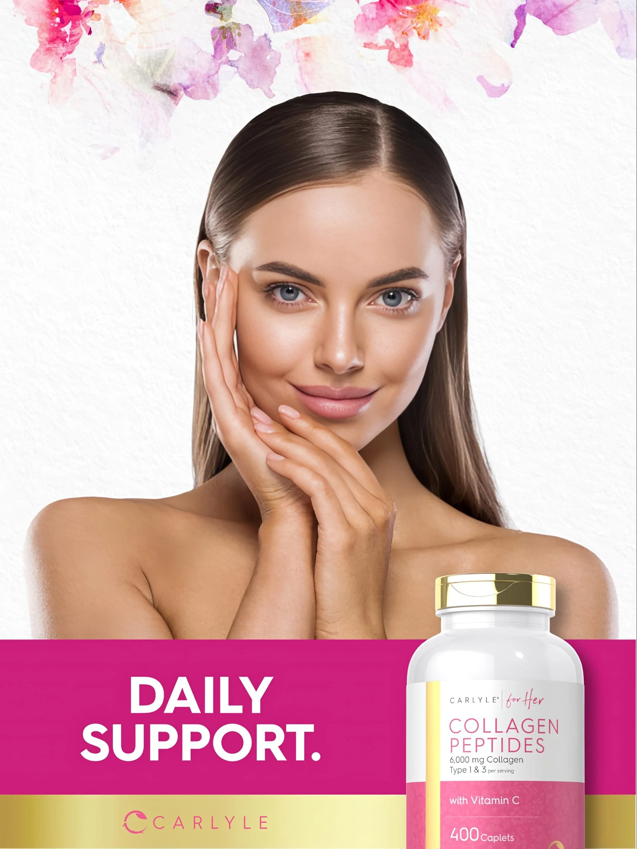 Collagen Peptides with Vitamin C | 400 Caplets - Image 6