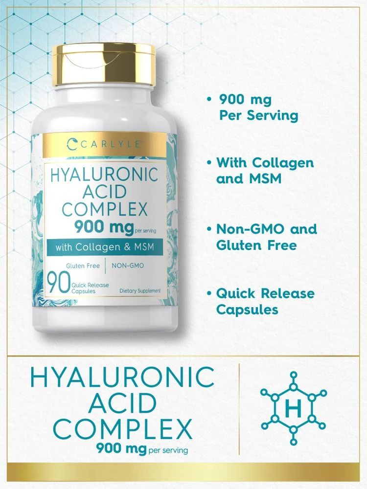 Collagen with Hyaluronic Acid 900mg per serving | 90 Capsules - Image 3