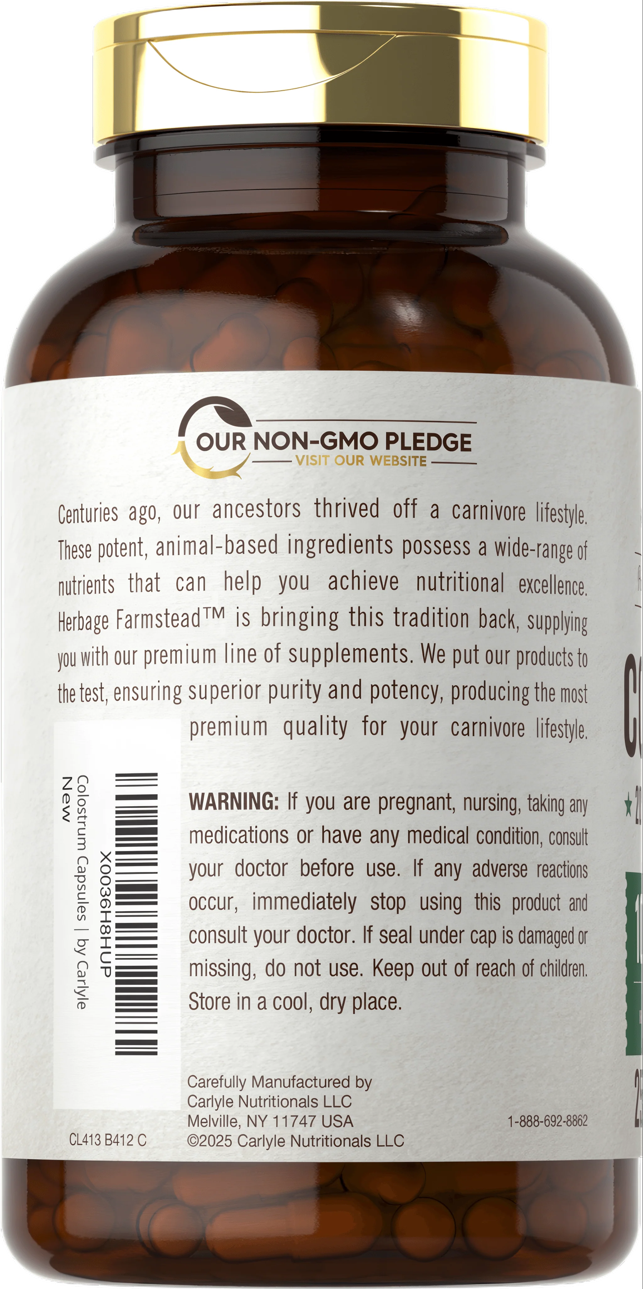 Colostrum 1000mg per serving | 250 Capsules - Image 3