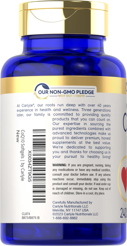 CoQ10 100mg per serving | 240 Softgels - Image 3