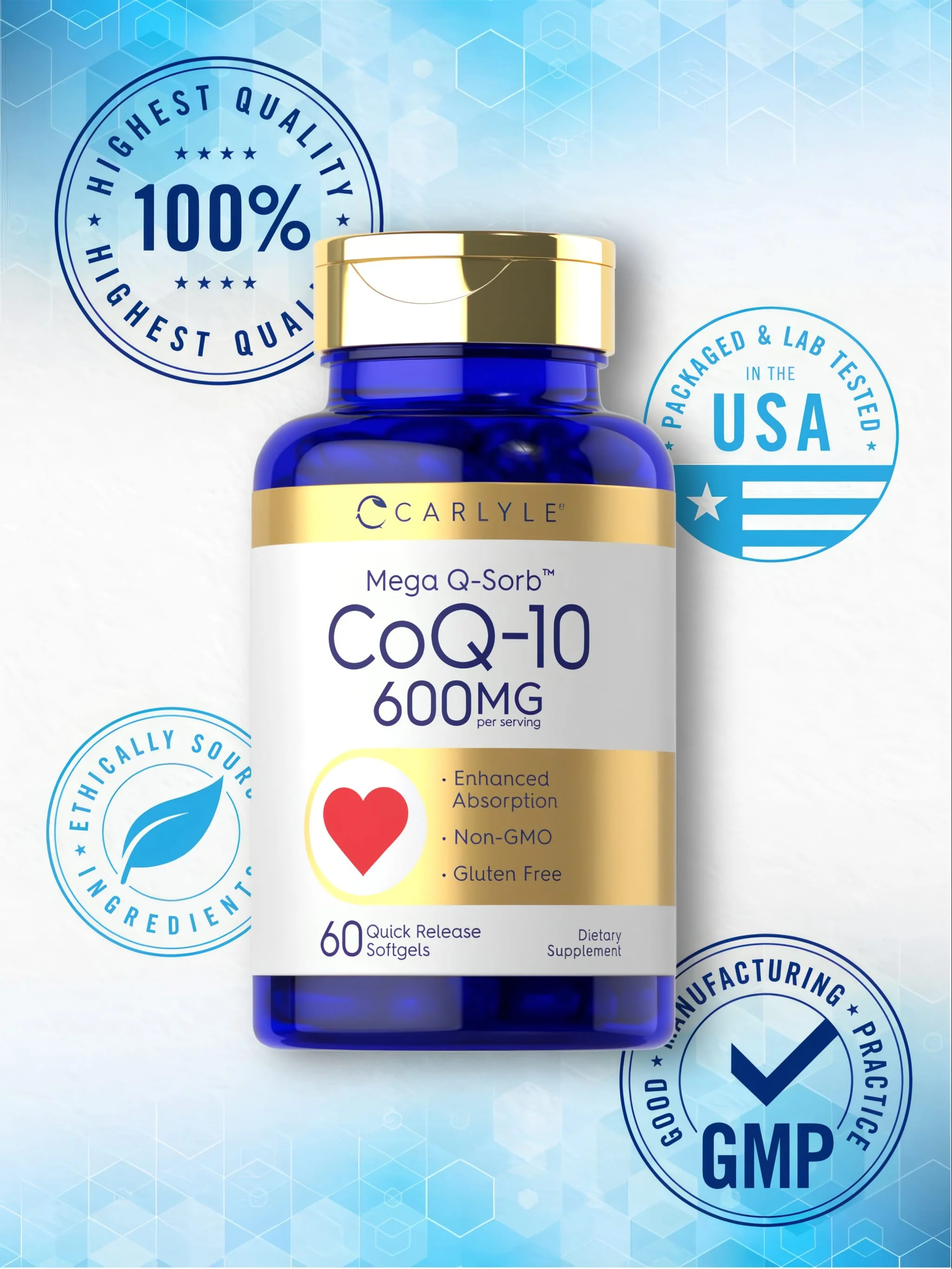 CoQ10 600mg per serving | 60 Softgels - Image 5