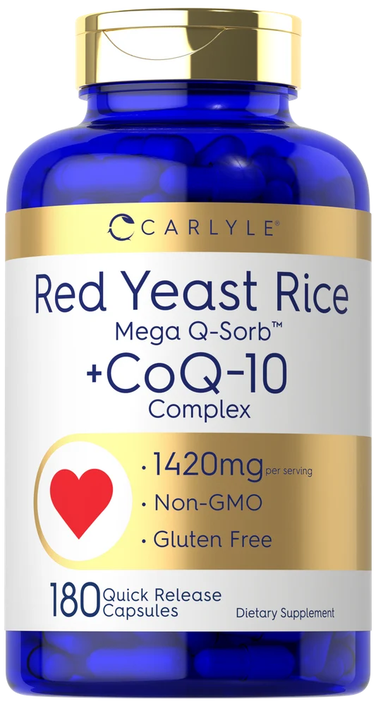 CoQ10 with Red Yeast Rice 1420mg per serving | 180 Capsules